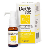 DeVit 500 sospensione oleosa con vitamina D3 500 UI (contagocce), 20 ml, Pharma Brands