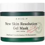 Masque gel New Skin Resolution - Masque visage éclaircissant et apaisant avec feuilles de cœur et 2% de niacinamide, AXIS-Y, 100ml