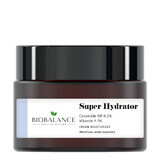 Super Hydrator Crème Réparatrice Hydratante Intensive avec Céramide 0,2% + Vitamine F 1%, Bio Balance, 50 ml