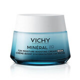 Vichy Mineral 89 Crème hydratante intense 72h pour peau sèche, 50 ml