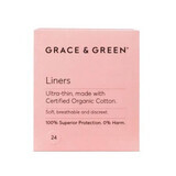 Proteggi slip ultrasottile in cotone organico, 24 pezzi, Grace e Verde