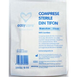 Easycare Comprese Sterile Din Tifon Bumbac 100% Taiate 22gr/Mp 10/8cm/50 Str 1plic