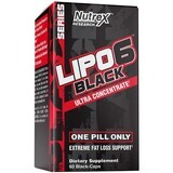 Lipo 6 Black Ultra Concentrate Fat Burning Supplement, 60 capsules, Nutrex