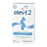 Elevit 2, multivitaminici per la gravidanza – 2° e 3° trimestre di gravidanza, 30 capsule, Bayer