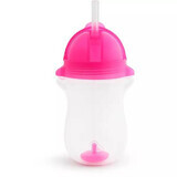 Flexibler Strohhalmbecher Any Angle Click Lock, +12 Monate, Pink, 296 ml, Munchkin