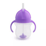 Tasse à paille flexible Any Angle Click Lock avec poignées, +6 mois, violet, 207 ml, Munchkin