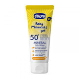 Crème solaire avec minéraux SPF 50+ Baby Moments, 0 mois+, 75 ml, Chicco