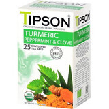 Thé Eco curcuma et menthe poivrée, 25 sachets, Tipson