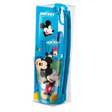 Set de voyage Mickey Mouse brosse de voyage + verre + pâte à la menthe pour enfants, +3 ans, Mr White