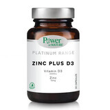 Zinc Plus C + Vitamine D3 2000iu, 30 gélules, Power of Nature