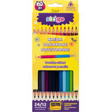 Crayons de couleur doubles Strigo, 12 pcs