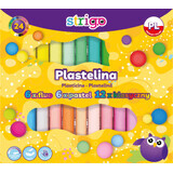 Strigo Plasticine couleurs mélangées, 24 pc