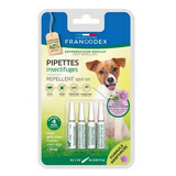 Antiparasitaire répulsif géraniol pipettes répulsives pour chiens de moins de 10 kg, 4 X 1 ml, Francodex