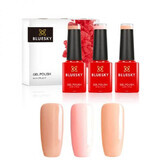 Set de vernis semi-permanent Bluesky Soft Nudes mini trio 3x5ml