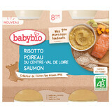 Babybio Eco Piure Risotto au saumon, 2x200 g, BabyBio