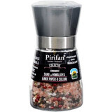 Copeaux de sel rose avec sel et poivre iodés de l'Himalaya en 4 couleurs, 180 gr, Pirifan