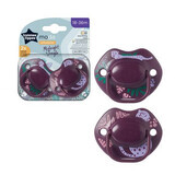 Sucettes orthodontiques Fashion, 18 - 36 mois, violet, 2 pièces, Tommee Tippee