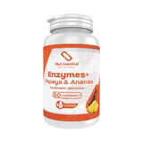 Enzyme digestive, Enzymes+ Papaye et ananas, 60cps, Nutrisential®.