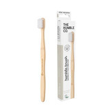 Brosse à dents sensible en bambou, blanche, The Humble Co