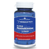 Super Nattokinase, 2750 FU, 30 gélules, Herbagetica