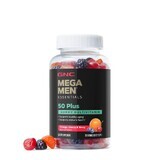 Mega Men® Essentials Gummy Multivitamin 50 Plus, gélules multivitaminées pour hommes 50+, 120 gélules, GNC 