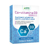 Calcium + Vitamine D3, 30 comprimés, Adya Green Pharma