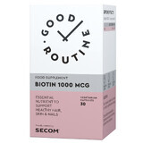 Biotine 1000 mcg Good Routine, 30 gélules végétales, Secom