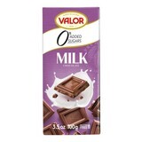 Chocolat au lait sans sucre, 100 g, Valor