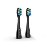 Brosse à dents électrique intelligente, noire, 2 pièces, Aeno