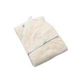 Serviette à capuche Premium 100% coton, crème, 80x90 cm, Baltic Baby