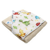 Prosop cu capison, Crem cu Dragoni, 80x90 cm, Baltic Bebe