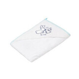 Little Bunnies hooded bath towel, 100x100cm, White, Tega Baby