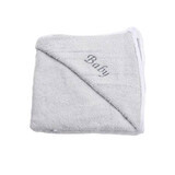 Baby towel with capison, 75x75 cm, Grey, Fic Baby