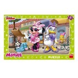 Minnie and Daisy on a walk puzzle, 15 pieces, Dino Toys