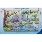 Casse-tête Animaux d'Afrique, +3 ans, 15 pièces, Ravensburger