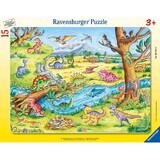 Frame puzzle Dinosaurs, +3 years, 15 pieces, Ravensburger