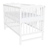 Lit d'enfant en bois massif Laura, 120 x 60 cm, blanc, E-Kids