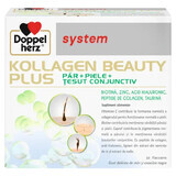Kollagen (Collagène) Beauty Plus System pour les cheveux et la peau avec Biotine et Acide Hyaluronique, 30 doses au prix de 20 doses, Doppelherz