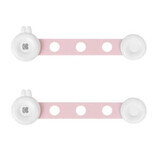 Set di 2 fusibili di sicurezza regolabili Bunny Pink, 4,2*1,6*16,5 cm, Kikka Boo