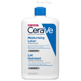 Lotion hydratante pour le visage et le corps pour les peaux sèches et très sèches, 1000 ml, CeraVe
