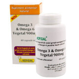 Oméga 3 & Oméga 6 végétal, 900 mg, 40 gélules, Hofigal