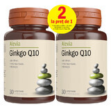 Ginkgo Q10 pack, 30 comprimés, Alevia (1+1)