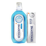 Sensodyne Repair & Protect Whitening Zahnpasta Packung, 75 ml + Sensodyne Sensitivity Protection Mundspülung, 500 ml, Gsk