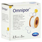 Omnipor patch hypoallergénique en papier (900437), 2.5cmx5m, 1 pièce,Hartmann