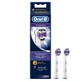 Recharges pour brosse à dents électrique 3d white, 2 pièces, Oral B