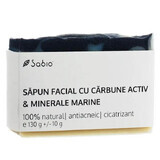 Natürliche Gesichtsseife mit Aktivkohle und Meeresmineralien, 130 g, Sabio