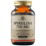 Spiruline 750 mg, 80 gélules végétales, Solgar