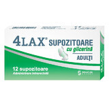 Suppositoires à la glycérine pour adultes 4Lax, 12 pièces, Solacium Pharma