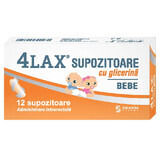 Suppositoires à la glycérine pour bébés 4Lax, 12 pièces, Solacium Pharma
