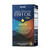 Dreifache Stärke Fischöl plus Krillöl (774612), 60 Softgels, Gnc